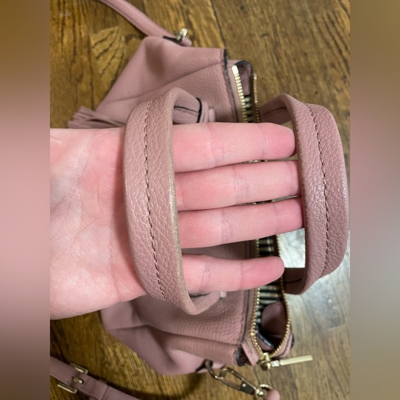 Mauve Kate Spade Satchel Purse with tassel - Picture 7 of 16